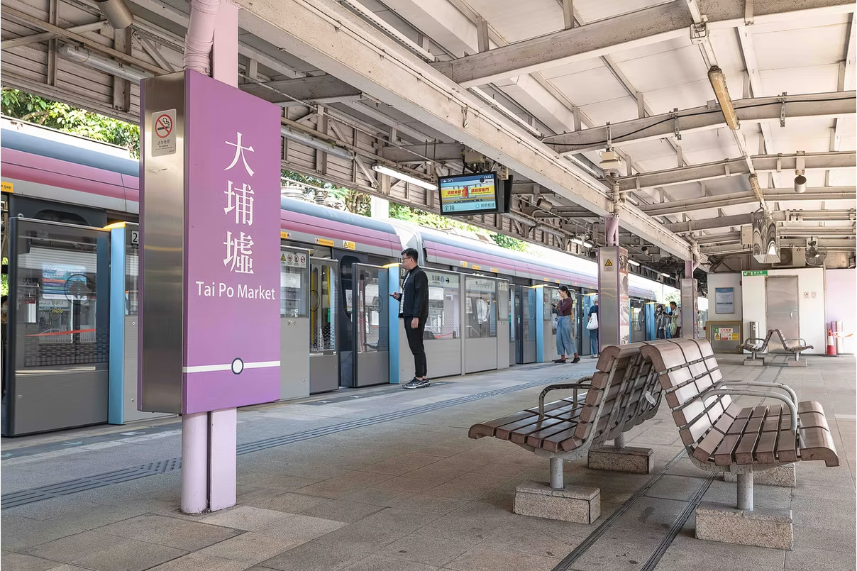 大埔墟站月台參考圖片